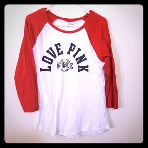 Love Pink Baseball T-Shirt